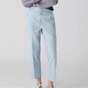Urban Outfitters x Dickies light blue high waist crop pant